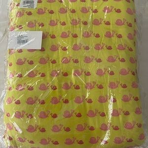 Kickee Pants Sherpa Lined Throw Blanket in Banana Snails print